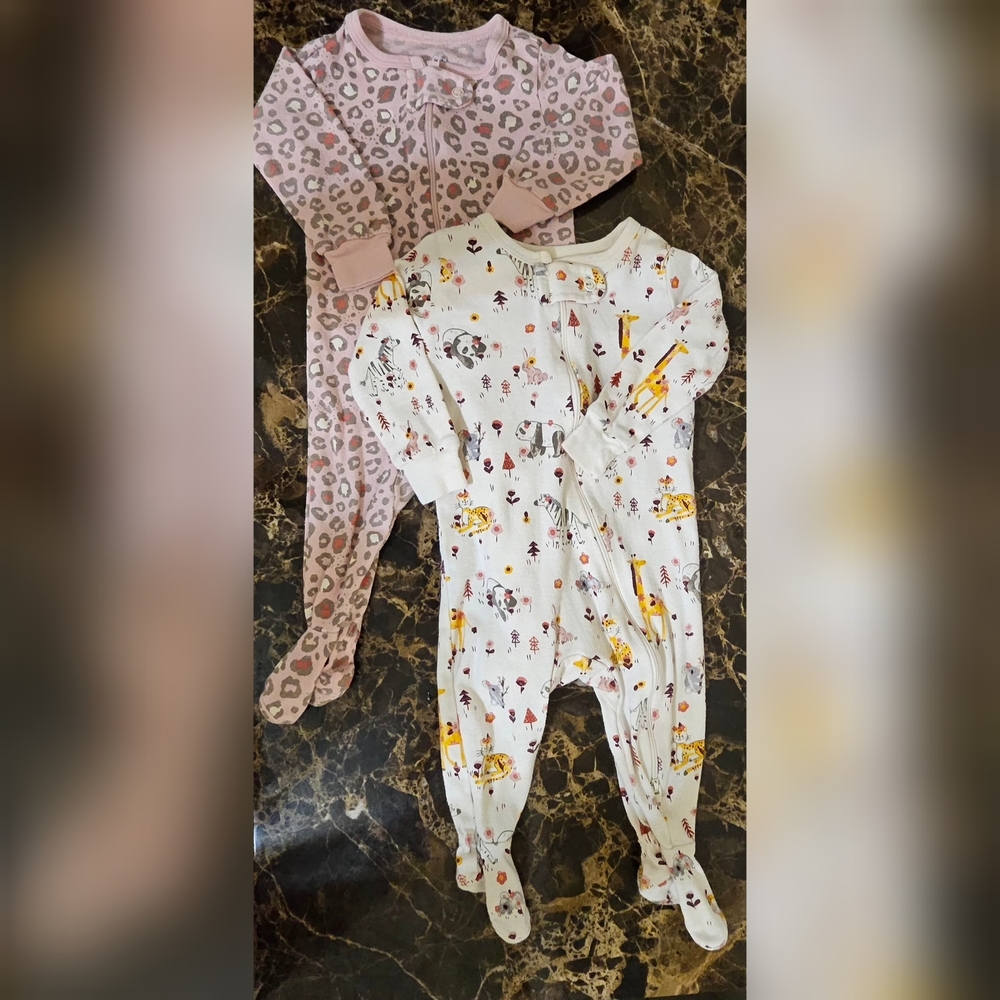 Adorable Pink and White One Pieces - 6M